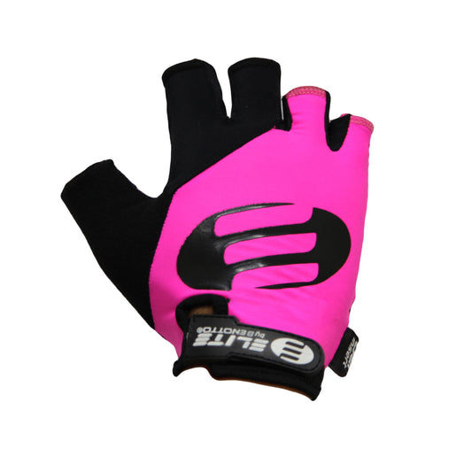 GUANTES CICLISTA ELITE CORTOS ROSA